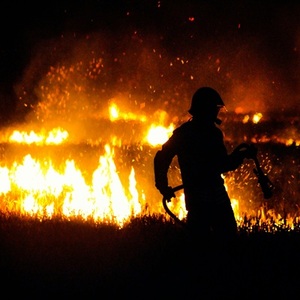 Controlled burn fire firefighter